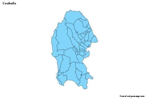 Exemplos de mapas para Coahuila (azul)