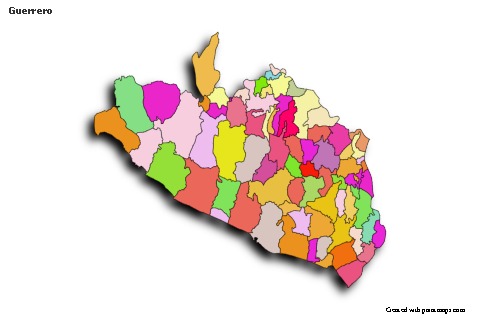 Sample Maps for Guerrero (colored,shadowy)