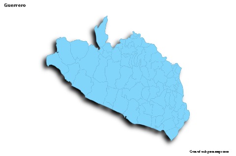 Sample Maps for Guerrero (blue,outline,shadowy)