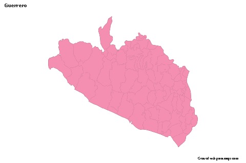 Sample Maps for Guerrero (pink,outline)