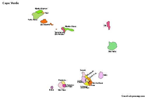 Sample Maps for Cape Verde (colored)