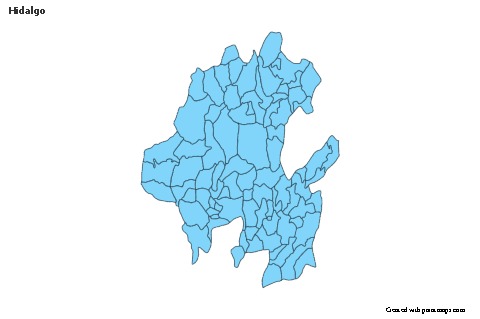 Contoh Peta untuk Hidalgo (biru)