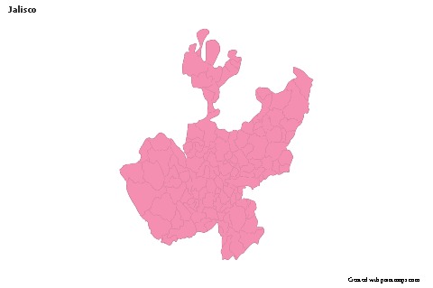 Sample Maps for Jalisco (pink,outline)