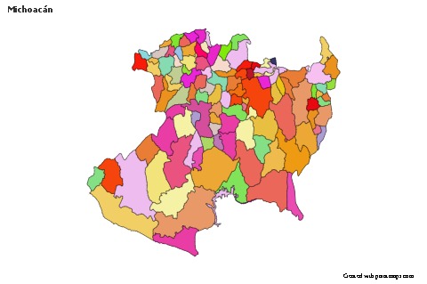 Michoacán için Örnek Haritalar (renkli)