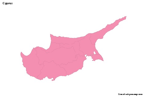 Sample Maps for Cyprus (pink,outline)