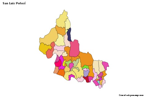 Sample Maps for San Luis Potosí (colored)