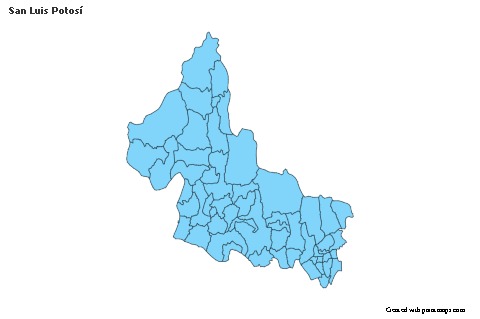 Sample Maps for San Luis Potosí (blue)