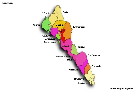 Sample Maps for Sinaloa (colored,shadowy)
