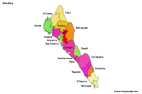 Sample Maps for Sinaloa (colored)