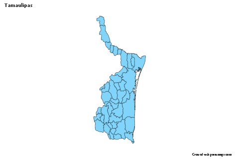 Exemplos de mapas para Tamaulipas (azul)
