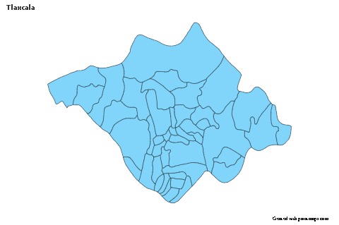 Contoh Peta untuk Tlaxcala (biru)
