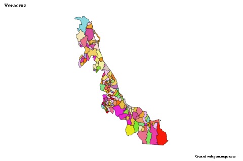 Veracruz için Örnek Haritalar (renkli)