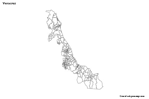 Veracruz için Örnek Haritalar (siyah-beyaz)