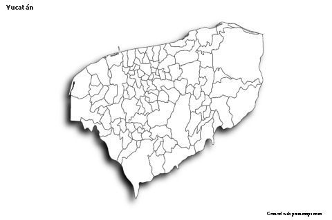 Sample Maps for Yucatán (black-white,shadowy)