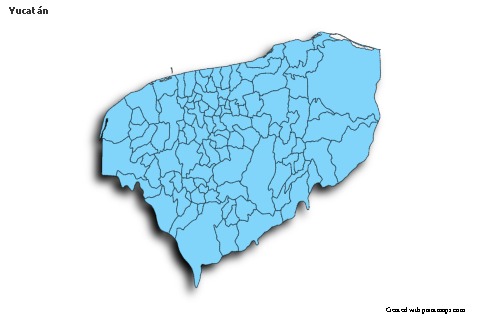 Sample Maps for Yucatán (blue,shadowy)