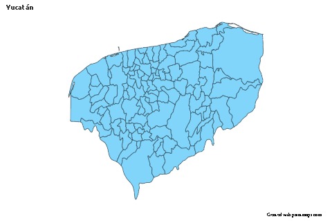 Sample Maps for Yucatán (blue)