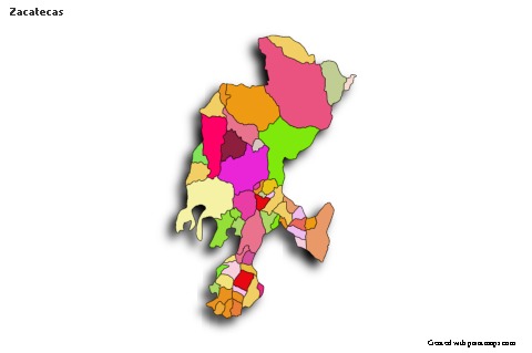 Sample Maps for Zacatecas (colored,shadowy)