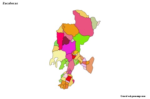 Sample Maps for Zacatecas (colored)