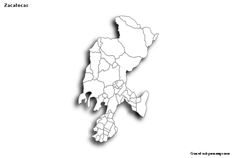 Sample Maps for Zacatecas (black-white,shadowy)
