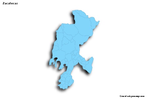 Sample Maps for Zacatecas (blue,outline,shadowy)
