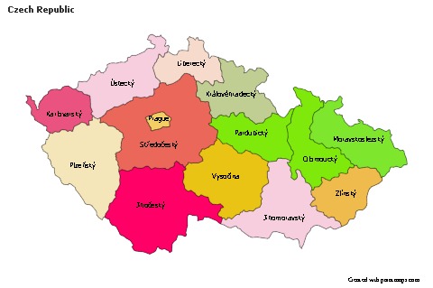 Sample Maps for Czech Republic (colored)