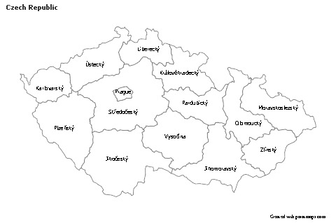 Sample Maps for Czech Republic (black-white)