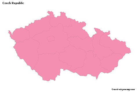 Sample Maps for Czech Republic (pink,outline)
