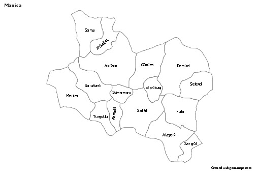 Mapas de muestra para Manisa (blanco-negro)