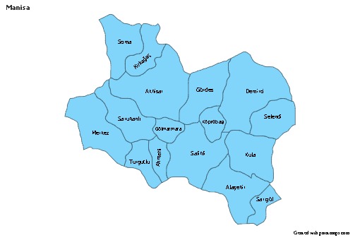 Mapas de muestra para Manisa (azul)