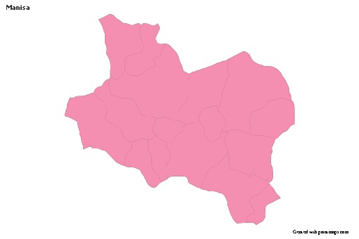 Mapas de muestra para Manisa (rosa,contorno)