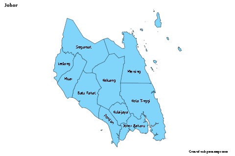 Mapas de muestra para Johor (azul)