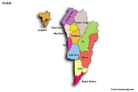 Sample Maps for Kedah (colored,shadowy)
