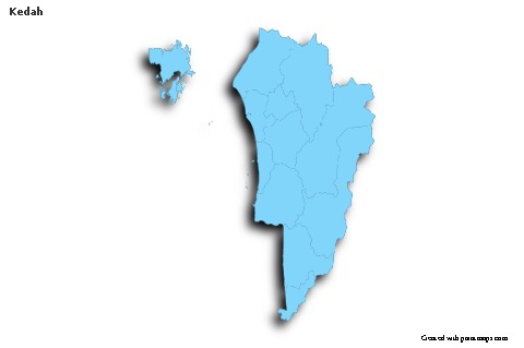 Sample Maps for Kedah (blue,outline,shadowy)