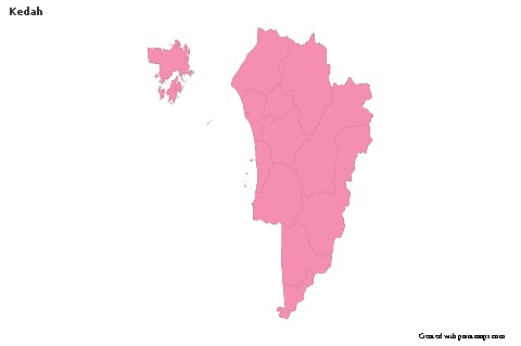 Sample Maps for Kedah (pink,outline)