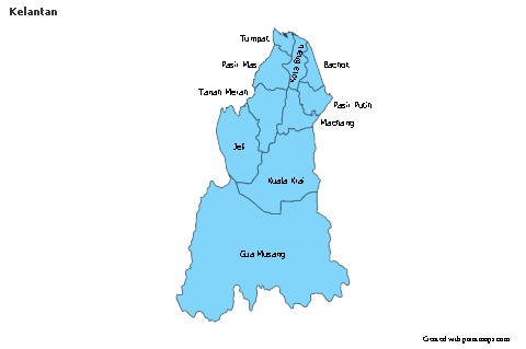 Mapas de muestra para Kelantan (azul)