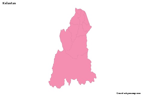 Mapas de muestra para Kelantan (rosa,contorno)