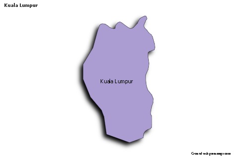Kuala Lumpur için Örnek Haritalar (renkli,gölgeli)