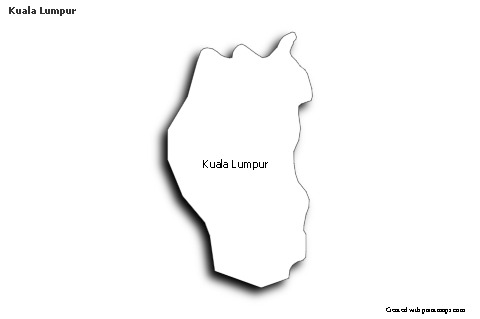 Kuala Lumpur için Örnek Haritalar (siyah-beyaz,gölgeli)