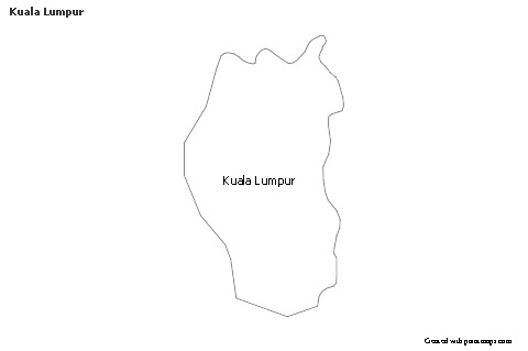Kuala Lumpur için Örnek Haritalar (siyah-beyaz)