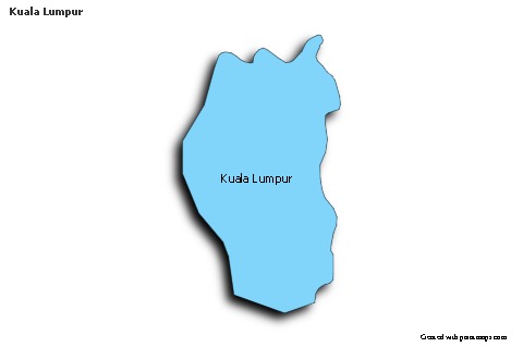Kuala Lumpur için Örnek Haritalar (mavi,gölgeli)