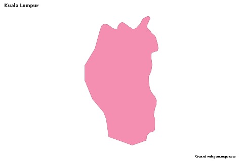Kuala Lumpur için Örnek Haritalar (pembe,anahat)