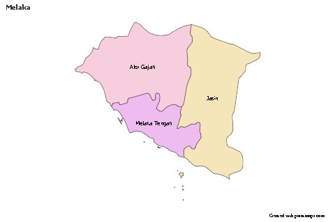 Contoh Peta untuk Melaka (berwarna)