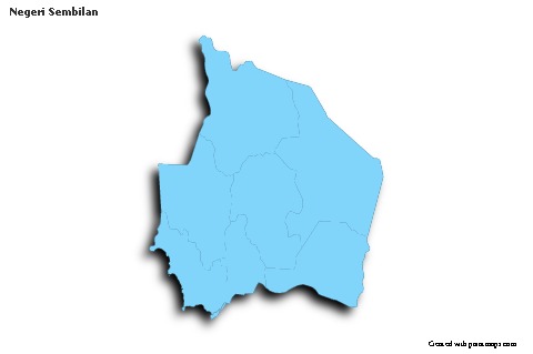 Sample Maps for Negeri Sembilan (blue,outline,shadowy)