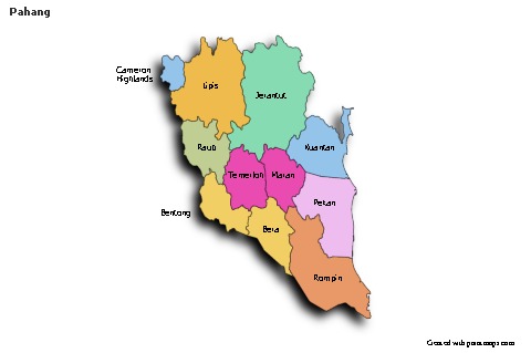 Sample Maps for Pahang (colored,shadowy)