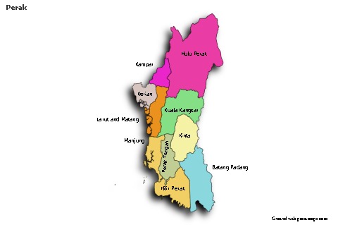 Sample Maps for Perak (colored,shadowy)
