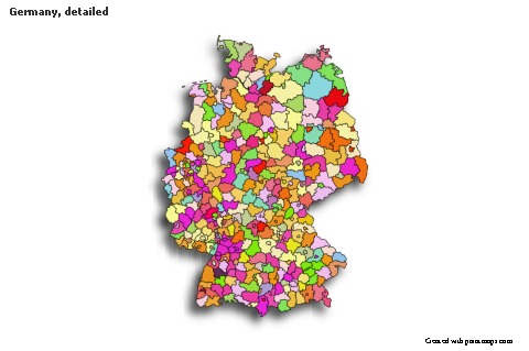Sample Maps for Germany, detailed (colored,shadowy)