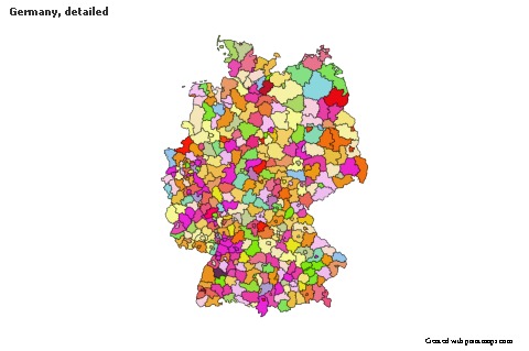 Sample Maps for Germany, detailed (colored)