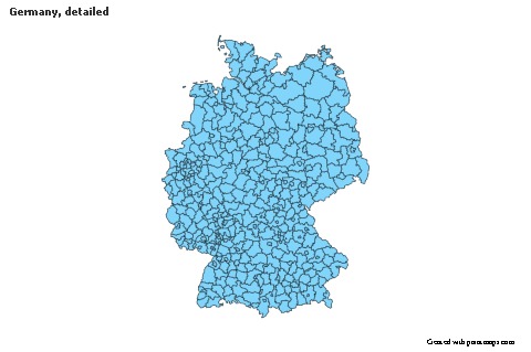 Sample Maps for Germany, detailed (blue)
