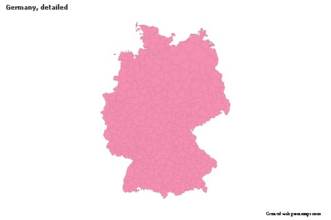 Sample Maps for Germany, detailed (pink,outline)