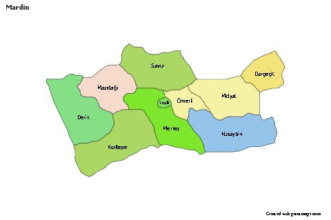 Contoh Peta untuk Mardin (berwarna)